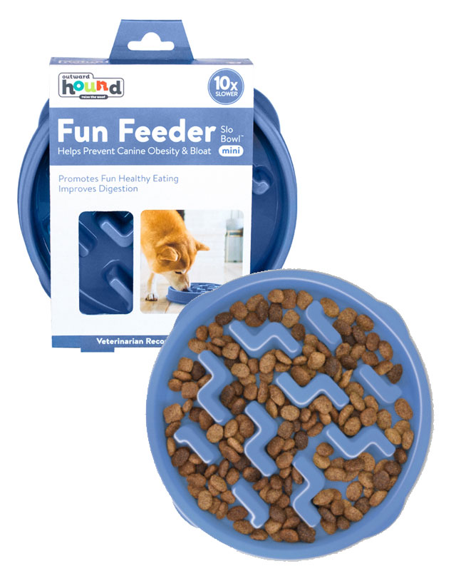 Outward Hound Fun Feeder Blue